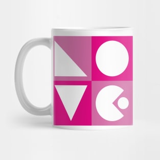 Geometric LOVE in three colors Mug